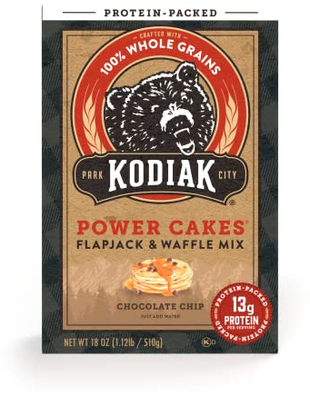 Kodiak Chocolate Chip Power Cakes, Flapjack & Waffle Mix, 18 Oz