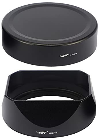 Haoge Gegenlichtblende Bajonett Metall quadratisch für Fujifilm XF35mmF2 R WR, Fuji XF23mmF2 R WR XC 35mm F2 Haube, ersetzt Fujifilm LH-XF35-2 Blende