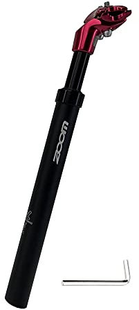 Jane Eyre Spring Federsattelstütze mit 27,2, 30,8 oder 31,6 mm Durchmesser, Fahrrad Sattelstütze gefedert für E-Bike, MTB, Downhill, Trekking Citybike (Rot 27,2mm)