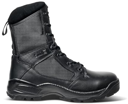 5.11 Tactical Men's Boots, ATAC 2.0 Side-Zip, 8-Inch, Black, 10.5 Regular, Style 12391ABR