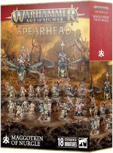 Games Workshop - Warhammer - Age of Sigmar - Spearhead: Maggotkin of Nurgle (2024), Green and Brown