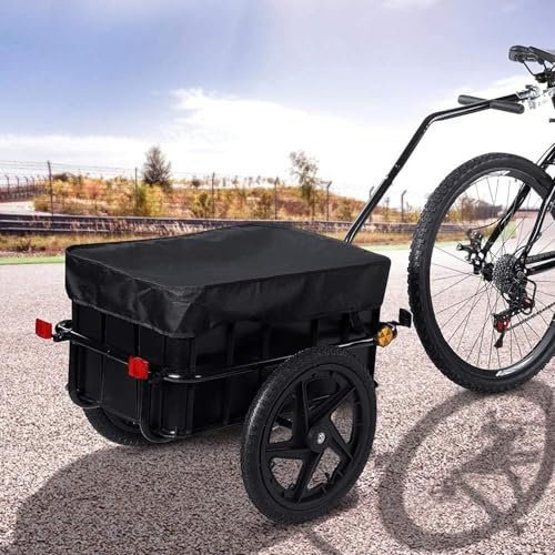 ERSINIAN Bike Cargo Trailers,Bike Trailer Wagon,Hand Wagon,Secure Tow Bar Design,Easy Connection to Bicycle,for Transportation