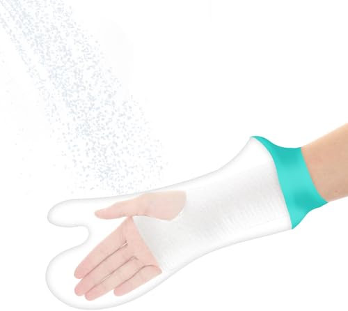 HaiFafafaing Waterproof Arm Cover for Shower, Cast Cover for Shower Arm, Reusable Soft Silicone Bag Protector for Adult Wrist and Finger Surgery Recovery, Swimming Bathing Watertight Guard