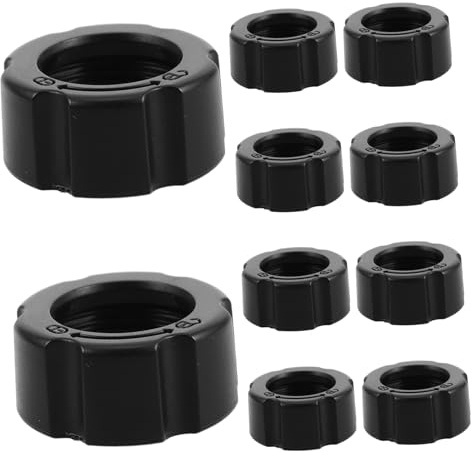 Lurrose 10 Bagues de Serrage Noires en Plastique pour Adaptateur Fixe à Rotule de Support de Téléphone, Installation Facile, Anti-dérapant pour Aération Voiture Avant et Arrière