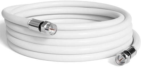 THE CIMPLE CO - RG6 Coaxial Cable 25 FT - RG6 Coax Cable for TVs, Antennas, Internet, CATV, Audio/Video - Dual Shielded Indoor/Outdoor Coax Wire 25 Feet (7 Meters), White