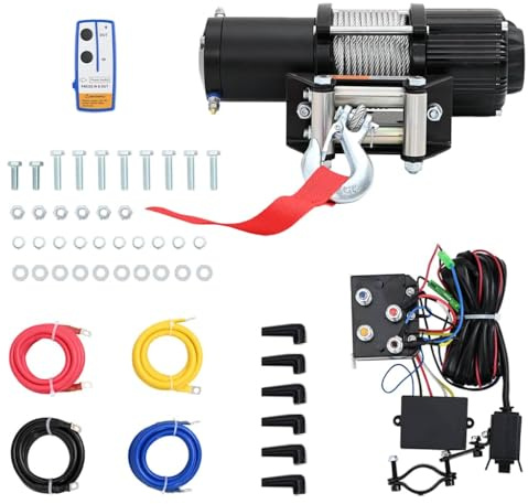 vidaXL Treuil Electrique avec Télécommande sans Fil Remorque Voiture Garage Camion Bateau Camping-car Quads VTT 12 V 4500 lbs 2040 kg