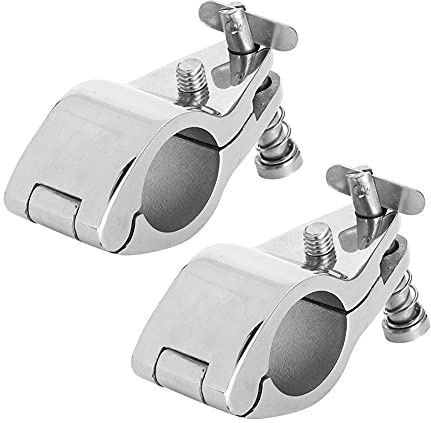 Deslizador de Mandíbula Marina, Yctze Universal 2 Uds. De Barco de Acero con Bisagras de Mandíbula Superior Deslizamiento de Herrajes Marinos Estilo de Punta(22mm) for toldo barcos bimini,accesorios t