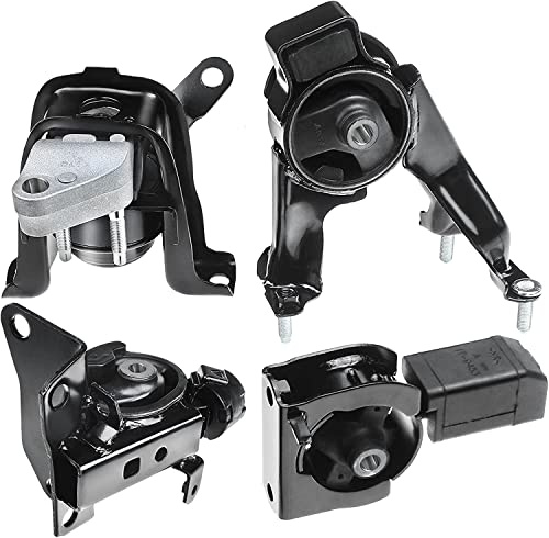 A-Premium Engine Motor Transmission Mount Set Compatible with 2003-2008 Toyota Corolla, Matrix & Pontiac Vibe, L4 1.8L, Automatic Transmission, 4PCS