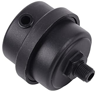 2 st svart plast luftkompressor insugningsfilter hållbar ljuddämpare ljuddämpare som kompressortillbehör filter gänga 1/2 tum PT 20 mm