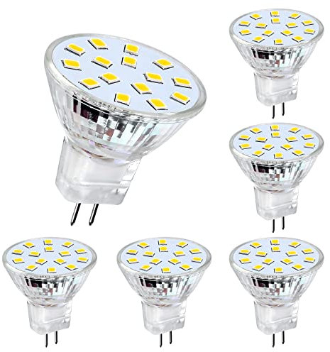 Mitening MR11 GU4 LED 6er Pack Warmweiß 3000K, 235LM Reflektor Leuchtmittel, Ersatz für Halogenlampen, für Innenbeleuchtung (120° Abstrahlwinkel)