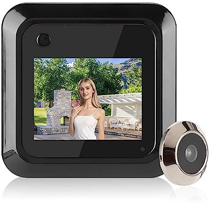 Peephole Camera Existing Peephole 19 × 12 × 4 2.4 Inch Smart Door Viewer TFT LCD Screen Display 0.3MP 95 Wide Angle Camera Photo Recording