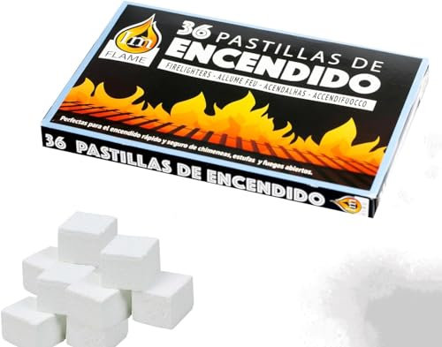 Pack Pastillas Encendido Chimenea Prender Fuego en chimeneas, barbacoas, hornos de leña, carbón, etc. - Enciende Fuegos fácil y rápido Thayba (108)
