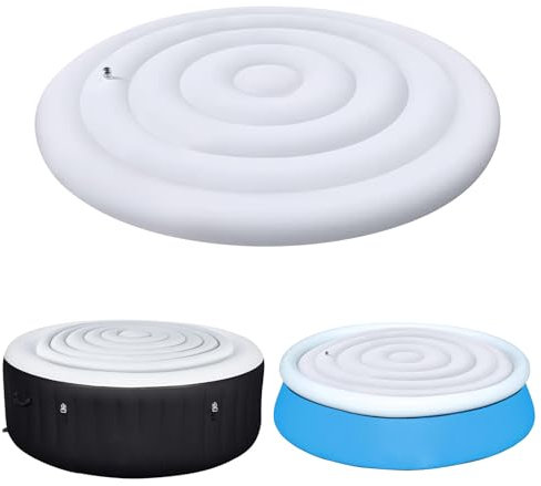 Inflatable Hot Tub Cover - Stule01, Foldable 140 cm Round, Windproof, Rain-Proof, Snow-Proof, Insulated Protection Enclosure with Quick Inflation