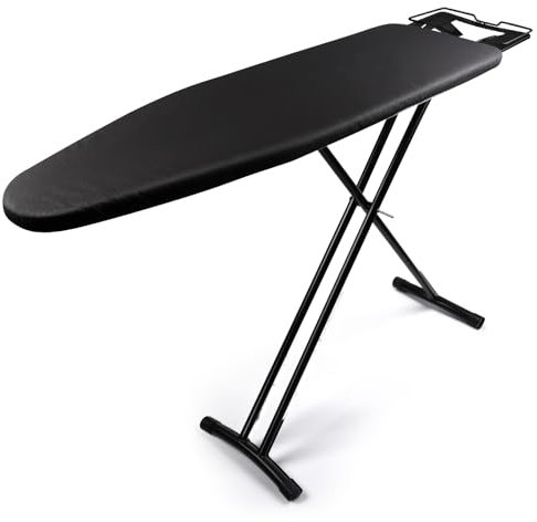 Klappbares Bügelbrett,110x33cm Rutschfester Deluxe Bügelständer,Extrabreites Ironing Board,hitzebeständiger Bügelbrettbezug mit Dampfbügeleisenablage für meisten Dampfbügelstationen geeignet