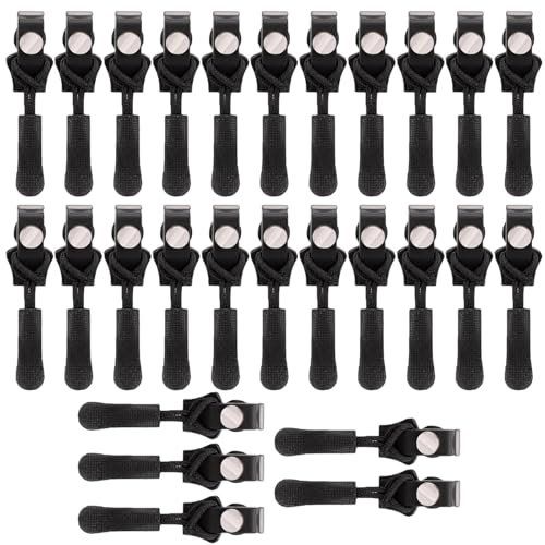 Kit de Reparación de Cremallera Universal 27 Piezas - 3 Tamaños Reusable Tirador Zipper para Chaqueta, Bolso, Maletas y Mochilas