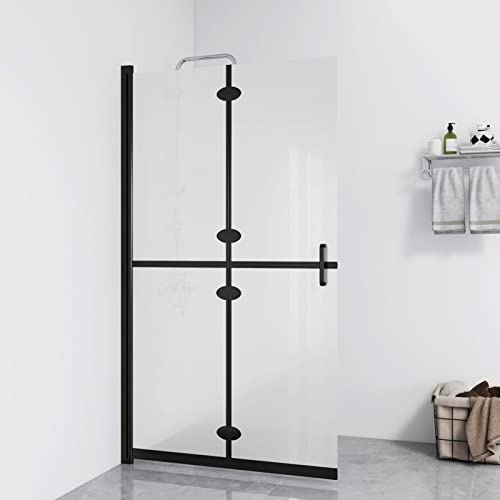 Juroupi Parete per Doccia Walk-in Pieghevole in Vetro ESG 110x190 cm,Parete per Doccia Walk-in,Porta Doccia,Parete Vasca da Bagno,Parete Doccia -151196