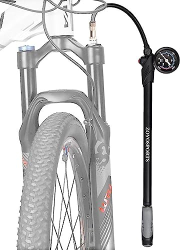 Bomba amortiguadora de horquilla de suspensión, bomba de aire para bicicleta de alta presión | bomba de manómetro de precisión, montaje en marco, bomba de bicicleta para bicicleta eléctrica, con