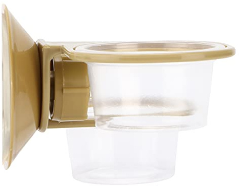 Yctze Bol à Eau pour Reptiles, Bol à Nourriture Suspendu, Bassins Simples et Doubles, Type d'eau Potable, Serpents, Lézards, Grenouilles à Cornes et Petits Reptiles, de Terrarium (#2)