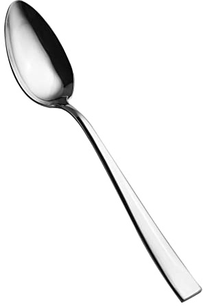 Salvinelli Time Set Cucchiai da tavola Acciaio Inox 18/10, Cucchiaio 12 Pezzi, Spessore 3,0 mm, Made in Italy, Finitura Lucida