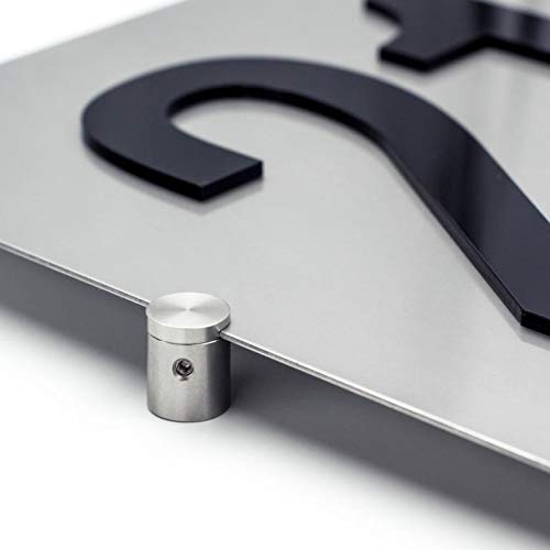Logistic Sign System Set med 4, klämfäste – klämhållare för rostfritt stål, aluminium och hålplåt ... platttjocklek 1,5 – 2, 3, 4, 5, 6, 8, 10 mm (1,5 mm – 2 mm)