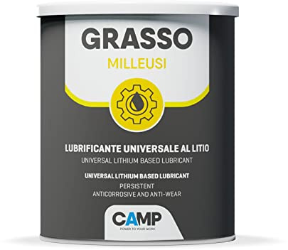 Camp GRASSO MILLEUSI, Grasso Lubrificante Multiuso al Litio NLGI2 ad Alte Prestazioni, Protegge da Ruggine e Corrosione, 1 kg