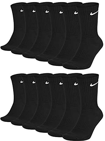 Nike Unisex Trainingssocken Everyday Cushioned Crew Socks SX7664 6 Paar, Größe:34-38, Artikel:-010 black