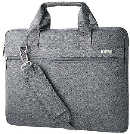 Voova Laptoptasche Notebook 13 13,3 Zoll Laptop Tasche Umhängetasche Tragetasche 360° Schutz Wasserdicht Stoßfest Notebooktasche 13.3 Grau