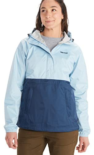 MARMOT Women's PreCip Eco Anorak | Breathable, Recycled, Waterproof, Tide Blue/Arctic Navy, Medium