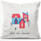 JUNIWORDS Kissen, let it Snow, 40 x 40 cm, Flauschig Samtweich Weich (1008966)