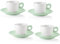 Guzzini 081701243 4 Espressotassen, Porcelain, Mave-Grün
