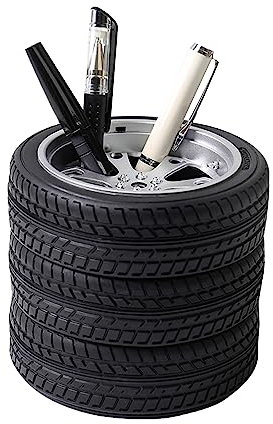 Porte-stylo à Pneus pour voitures Accessoires de bureau créatifs Porte-crayons en polyvalent pour cadeaux, enfants, étudiants et papeterie pour Bureau Papeterie Porte-Stylo Domestique Décoration