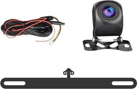 Cámara de visión Trasera AHD Compatible con LXKLSZ Radio Night Vision Waterprof Reversing Camera con Marco de instalación de Placa de automóvil