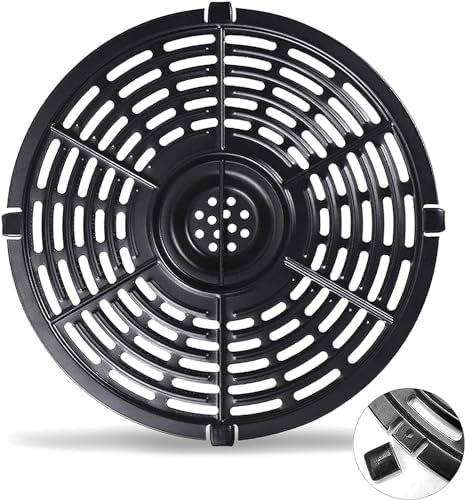 GCQ Air Fryer Replacement Parts for Power XL 4.7L 5 in1 Digital Air Fryer, 22CM Round Non-Stick Air Fryer Accessories Replacement Tray Grill Pan Rack Crisper Plate Grill Plate