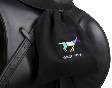 GALOP WEAR Stirrup Covers – Soft Protective Pouch for Stirrup Irons | Equestrian Tack Protection – Prevents Scratches & Dirt - Black