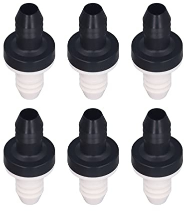 6 St Backventil Plast Envägs Inlineventil för Vätska och Gas 3/8 Tum 10MM Gränssnittsdiameter för Vattenbehandling (CDBS6)