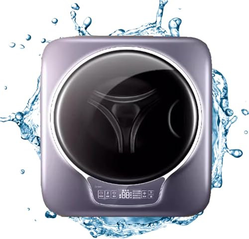 Lavatrice completamente automatica, mini lavatrice da 3 kg, con pannello di controllo ＆ APP, lavaggio ad alta temperatura, per dormitori - lavatrice a tamburo compatta a carica frontale da 3 kg