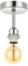 ELLECILA Ceiling Rose Light Fitting with E27 Lamp Holder, Polished Chrome Industrial Ceiling Pendant Light Fitting for Bulbs & Shades, 19cm x 10cm (Silver)