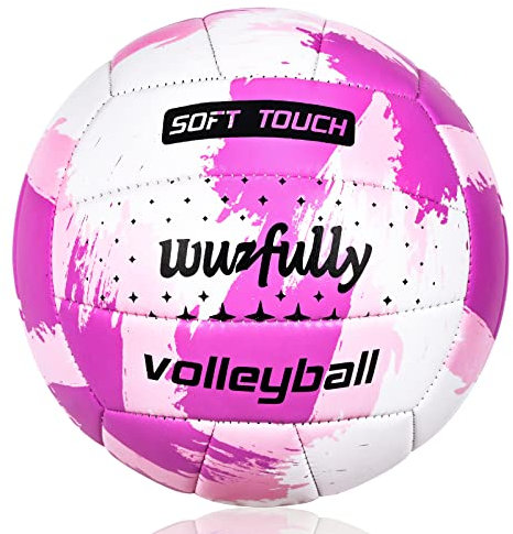 Wuzfully Volleyball Soft Touch Leicht Beachvolleyball für Drinnen Draußen, Indoor Outdoor Beachball größe 5