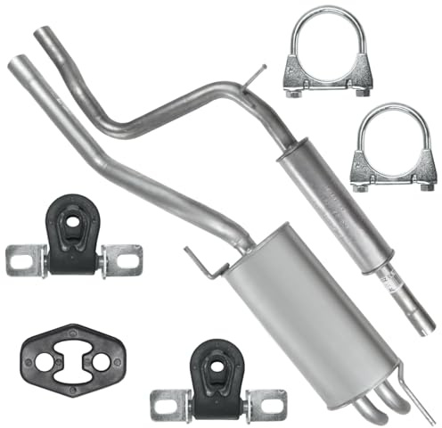 FERROZ Mitteltopf und Auspuff-Endtopf für Volkswagen Caddy II 2 11.1995-01.2004 1.7 SDI 1.9 SDI 1.9 TDI
