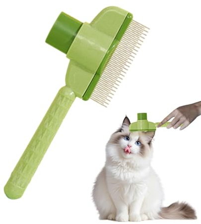 Brosse de Toilettage pour Chat - Poigne Ergonomique à et Peigne de Nettoyage,Brosse pour Chaton - Soins de Pelage pour Animaux Brossage Démêlage et Nettoyage de Sous-Poil