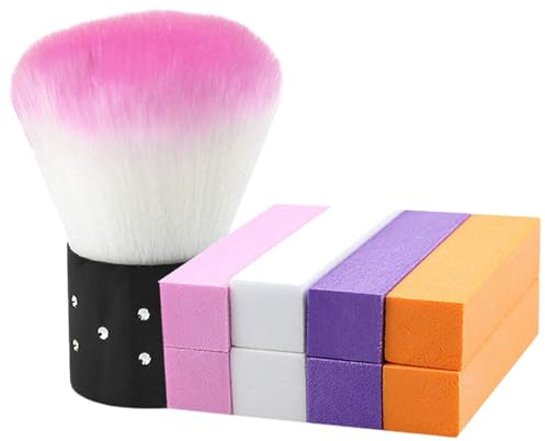 Blocs de tampons à ongles professionnels et brosse de nettoyage douce. Soin naturel. Convient pour un usage en salon ou en salon. Brosse de nettoyage des ongles douce