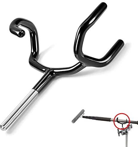 ATian Microphone Metal Boom Pole Holder Audio Boom Cradle Mount Stand