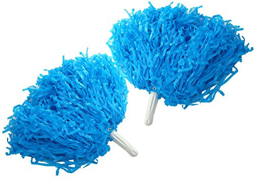 2pcs Pompones de Cheerleading Pom Poms Fiesta Deportes(Azul)