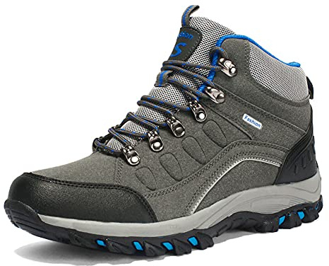 Youngtie Bottes de Randonnée Montagne Femmes Hommes Chaussures de Randonnée Imperméables Femmes Antidérapantes Confortables Grey 250