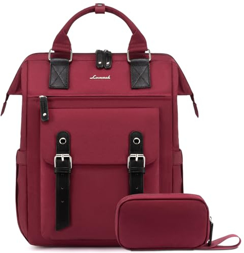 LOVEVOOK Mochila Mujer, Impermeable Mochila para Ordenador Portátil 15,6 Pulgadas con Puerto de USB, Multifuncional Mochila Portátil Mochila Escola para Negocio Viajes Trabajo