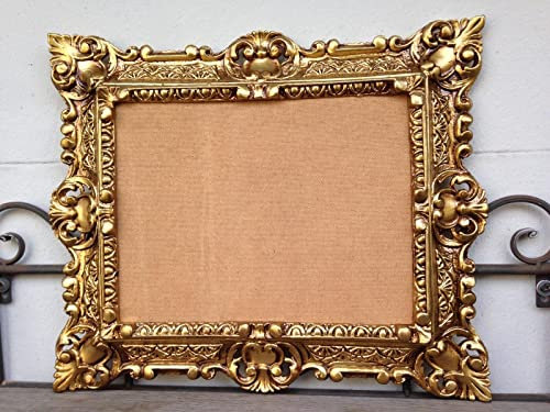 Bilderrahmen+Glas Antik Gold Rechteckig 45x37 Foto Spiegelrahmen Gemälderahmen Barockrahmen 24 x 30 cm Prunk rahmen 3047G Trans (Gold)
