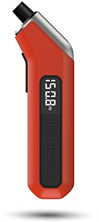 ETENWOLF T300 Digital Tire Pressure Gauge 3-200 PSI, Industrial Tire Gauge Calibrated to ANSI B40.7 Grade 2A(Plus-Minus 0.5%), Replaceable AAA Batteries (Vivid Orange)