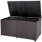 Giantex Auflagenbox Rattan 662 Liter mit Deckel Gartenbox mit 2 Rollen & Griff Kissenbox wetterfest mit Innentasche Kissentruhe Gasdruckfeder Aufbewahrungsbox Gartentruhe Auflagentruhe 150x77x72 cm