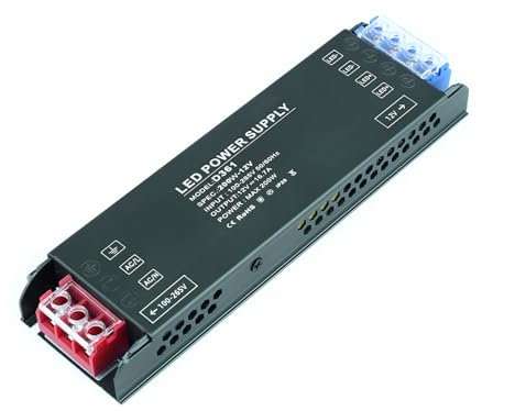 KSIBNW Transformador 220V a 12V Fuente Alimentacion, Ultra Fino LED Alimentación AC 220V a DC 12V 16,6A 200W Driver de Bajo Tensión Controlador de Voltaje Constante Conmutación Compacto para Tira LED