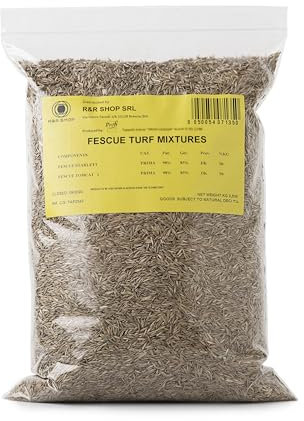R&R SHOP - Semences pour Pelouse, Festuca Arundinacea, Résistantes et Longue Durée (5Kg - 200mq)